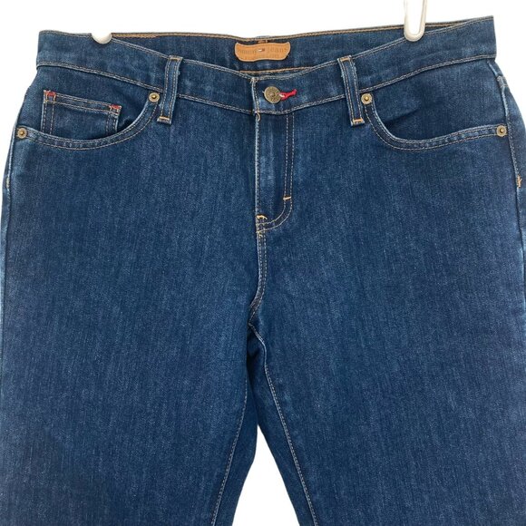 Tommy Hilfiger Women's Denim Jeans Size 11 Wide Leg Mid Rise Stretch Blue - Picture 3 of 10